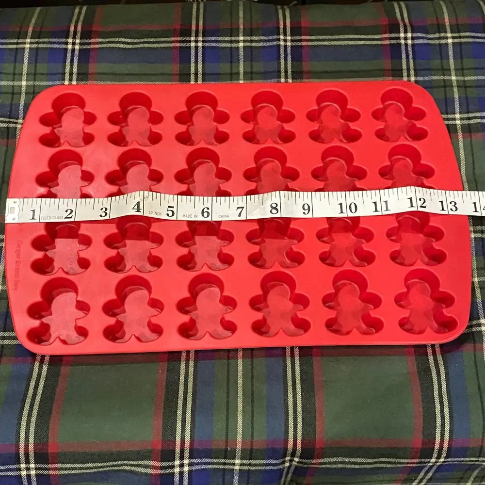 Wilton Ginger Bread‎ Boy Red Silicone 4x6 Baking Mold